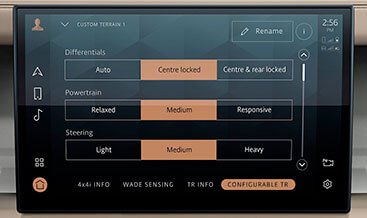 ディスカバリー5 設定可能なテレインレスポンスモード